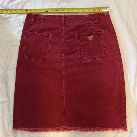 Guess Corderoy Stretch Red Denim Mini Skirt. Size 30. Excellent condition! - Picture 2 of 8
